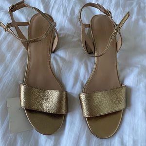 J. Crew strappy block heel